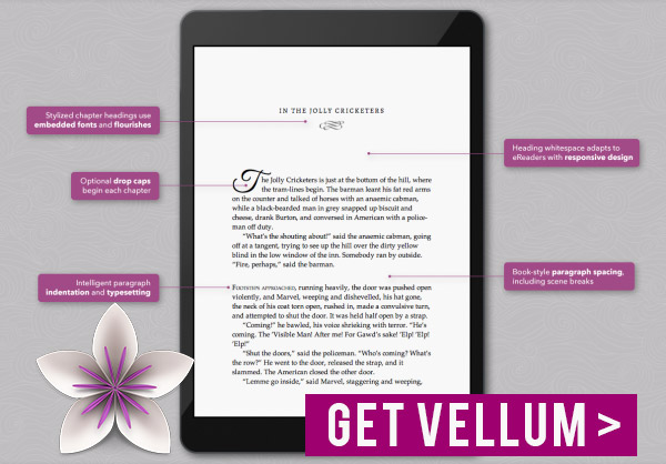 Vellum book formatting software