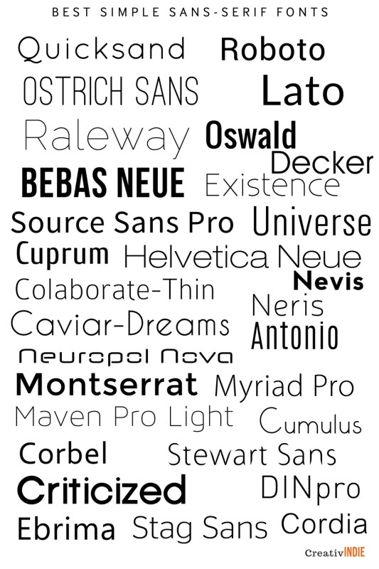 best simple free sans serif fonts