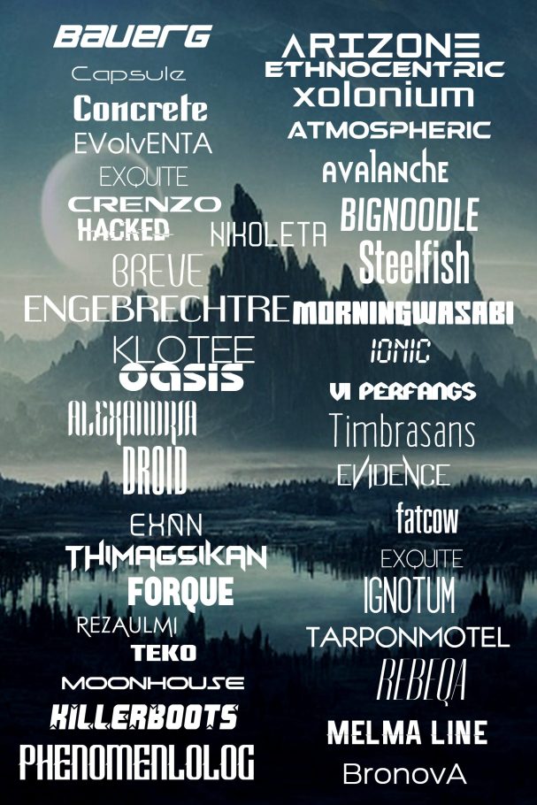 best scifi fonts for book design