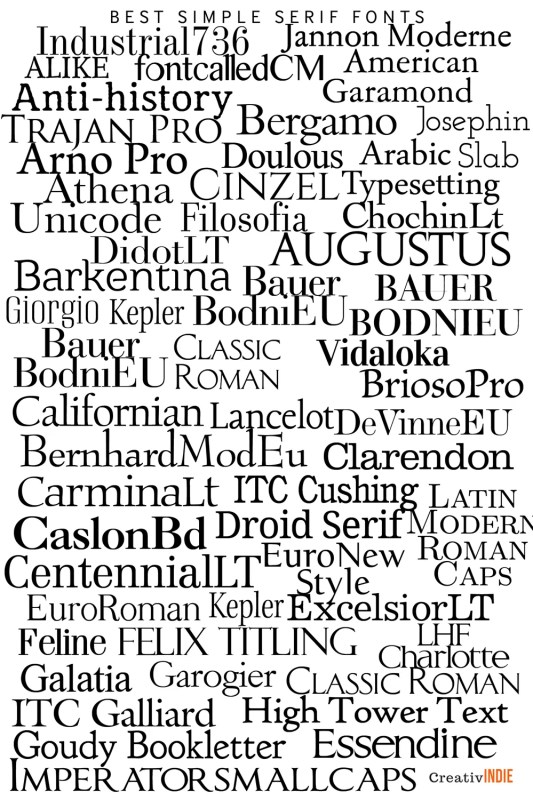 best free simple serif fonts